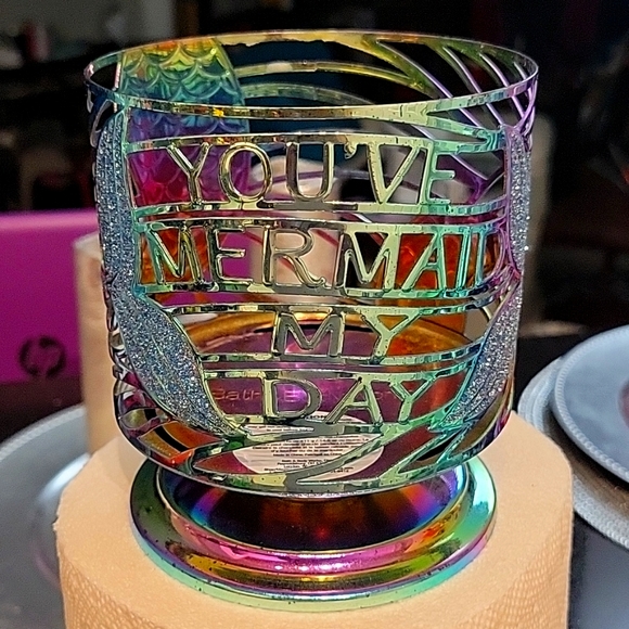 Bath & Body Works Other - Bath and Body Mermaid Candle Holder w/ Candle.. Set only! Hard to find!!
